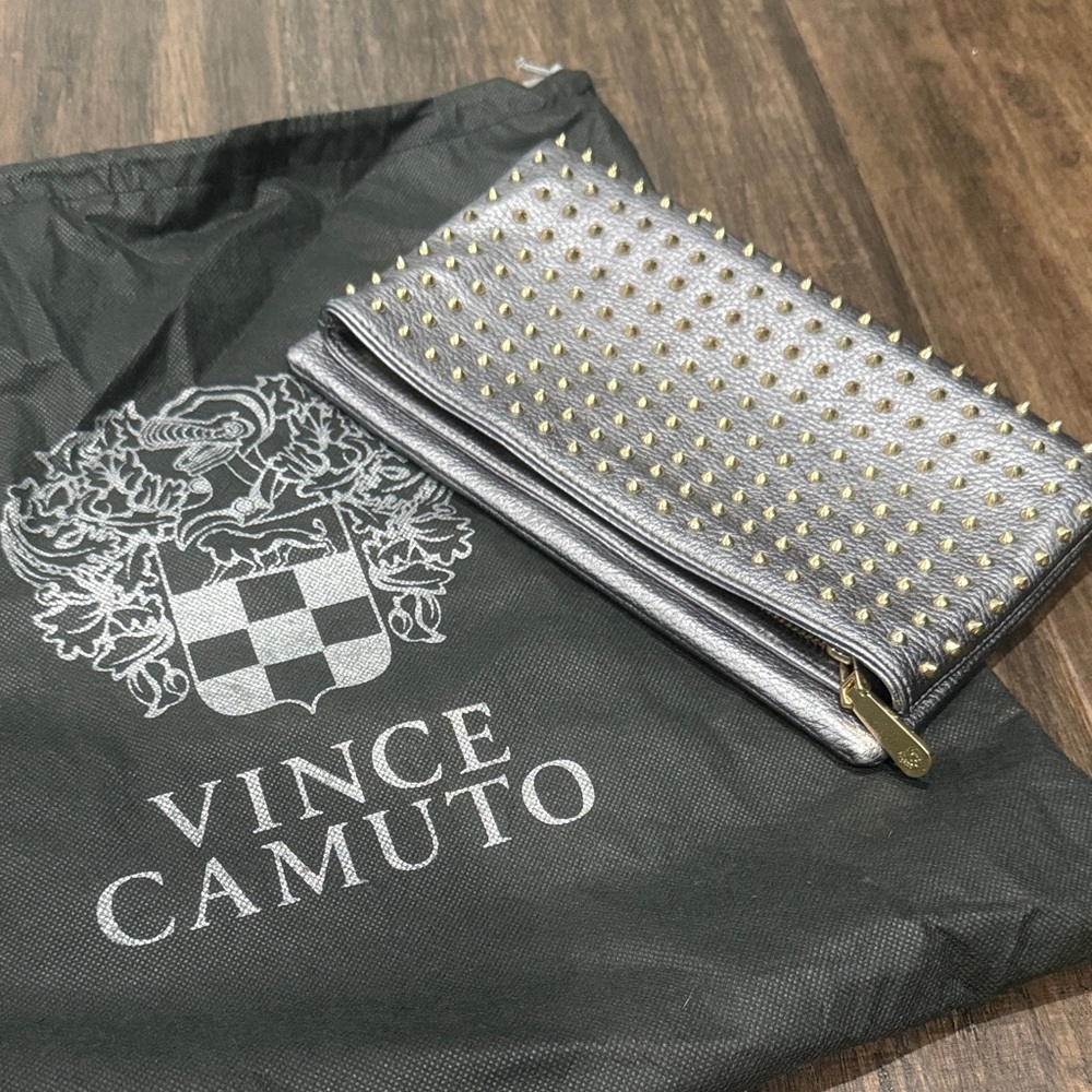 Vince Camuto Metallic Studded Wallet NEW
